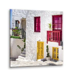 Obraz Styler Glasspik Destination Greece III, 30 × 30 cm