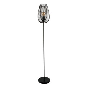 Čierna stojacia lampa Leitmotiv Lucid, výška 150 cm