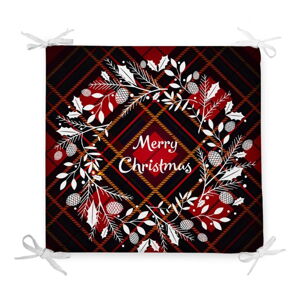 Vianočný sedák s prímesou bavlny Minimalist Cushion Covers Xmas Wreath, 42 x 42 cm