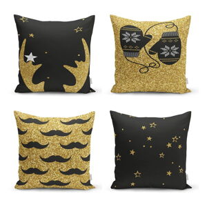 Súprava 4 žinylkových obliečok na vankúš Minimalist Cushion Covers Winter, 42 x 42 cm