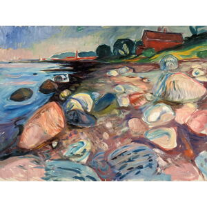 Reprodukcia obrazu Edvard Munch - Shore with Red House, 70 x 50 cm